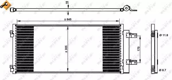 SKRAPLACZ KLIMATYZACJI OPEL ASTRA K 15- NRF 350338