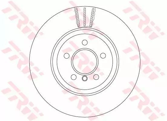 Tarcza hamulcowa tył BMW 3 4 11- PERFOROWANY TRW DF6607S
