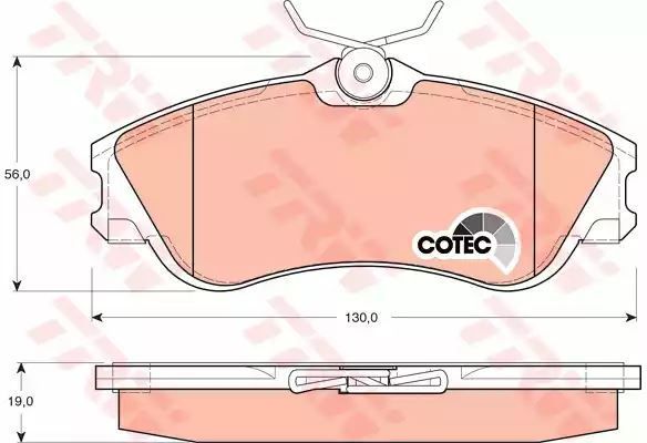 Klocki hamulcowe przód Citroen BERLINGO PARTNER 01- XSARA PICASSO TRW GDB1295