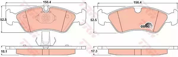Klocki hamulcowe przód Opel ASTRA F VE TRW GDB1300