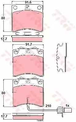 KLOCKI HAM. VW P. T4 90-03 15 TRW GDB1368