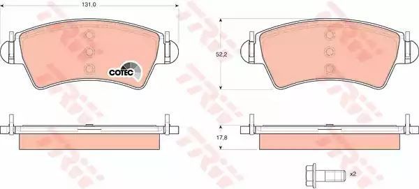 Klocki hamulcowe przód Citroen XSARA TRW GDB1501