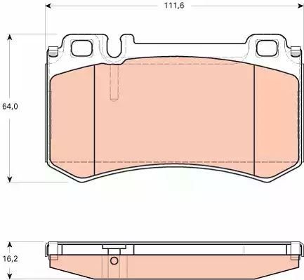 Klocki hamulcowe tył Mercedes S-CLASS 05-13 SL 03-12 TRW GDB1735