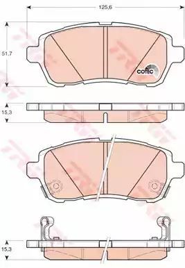 Klocki hamulcowe przód Ford FIESTA 08- z czujnikiem TRW GDB3437