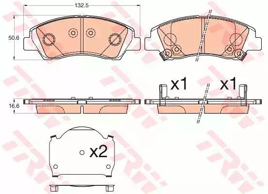 Klocki hamulcowe przód Hyundai I10 1,0-1,2 13- TRW GDB3618
