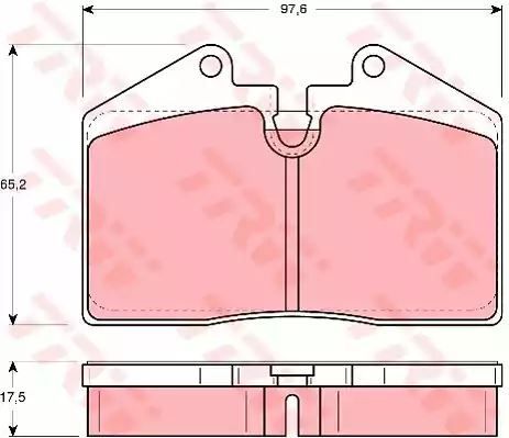 Klocki hamulcowe przód Porsche 911 928 944 83-97 TRW GDB379