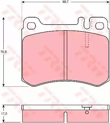 Klocki hamulcowe przód Mercedes R107 300-500 TRW GDB929