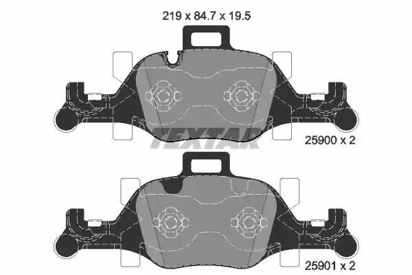 Klocki hamulcowe przód BMW 7 2,5-3,0 D 15- Textar 2590001