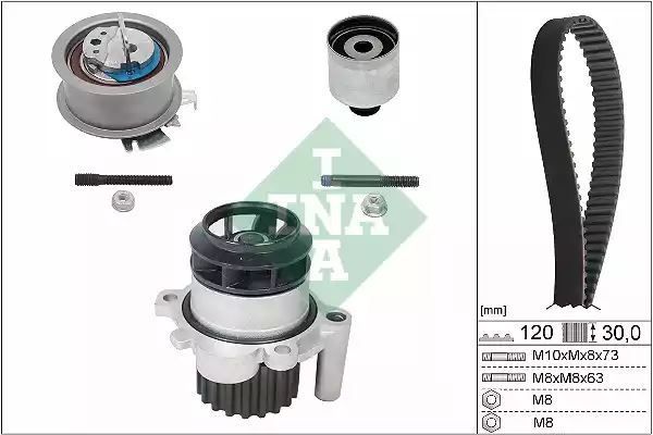 ZESTAW ROZRZĄDU VW 1,4TDI/1,9TDI Z POMPĄ 65400 INA 530020130