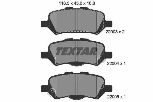 Klocki hamulcowe tył Toyota VENZA 2,7-3,5 4WD 08- Textar 2200301