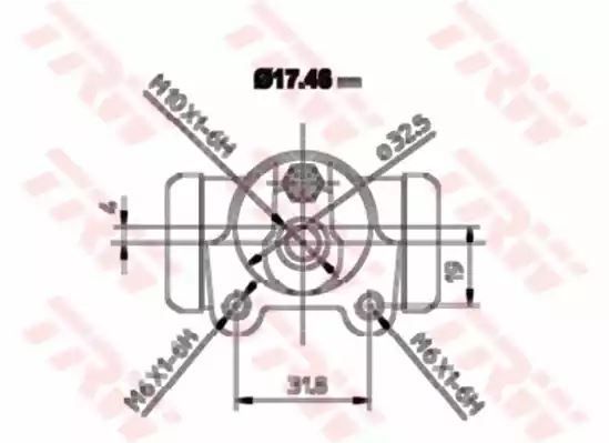 CYLINDEREK HAM. DACIA LOGAN 1,2-1,6 04- LE/PR TRW BWA129