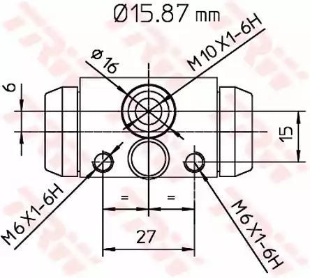 CYLINDEREK HAM. OPEL AGILA 00-07 LE/PR TRW BWB170