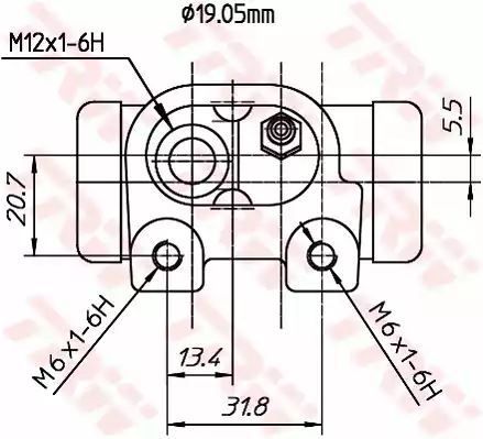 CYLINDEREK HAM. CITROEN C2 1,1 03-09 LE/PR TRW BWD307T