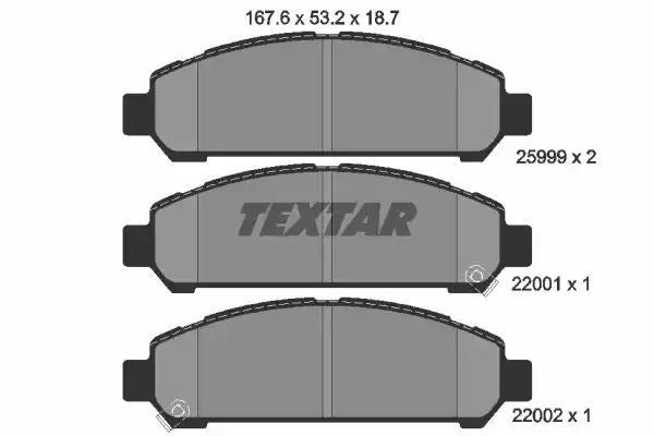 Klocki hamulcowe przód Toyota VENZA 2,7-3,5 4WD 08- Textar 2599901