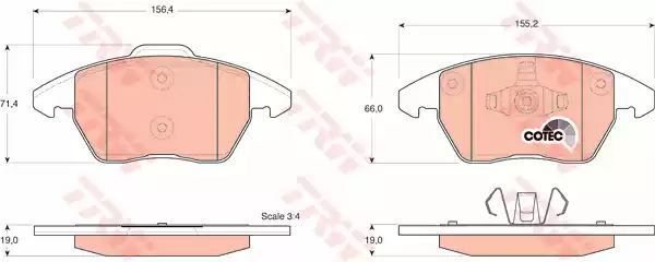 Klocki hamulcowe przód Citroen C4 2,0HDI 308 3008 RCZ TRW GDB1605