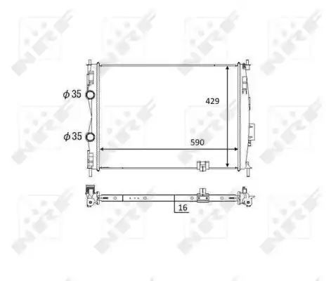 Chłodnica Nissan QASHQAI 2.0 02 2007-04 2014 NRF 59061