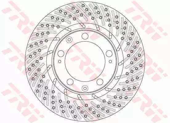 Tarcza hamulcowa przód Porsche 911 3,6-3,8 93-97 LE TRW DF6466S