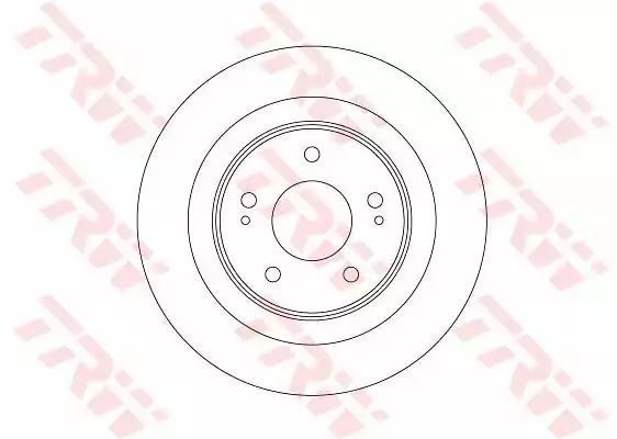 Tarcza hamulcowa tył Citroen C4 1,6-2,0 12- TRW DF6598
