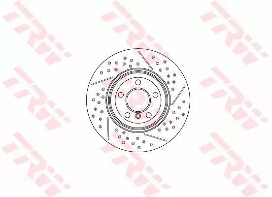Tarcza hamulcowa tył BMW 3 4 11- PERFOROWANY TRW DF6601S
