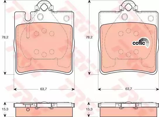 Klocki hamulcowe tył Mercedes W210 W203 TRW GDB1421