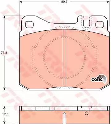 Klocki hamulcowe przód Mercedes W123 79-85 TRW GDB264