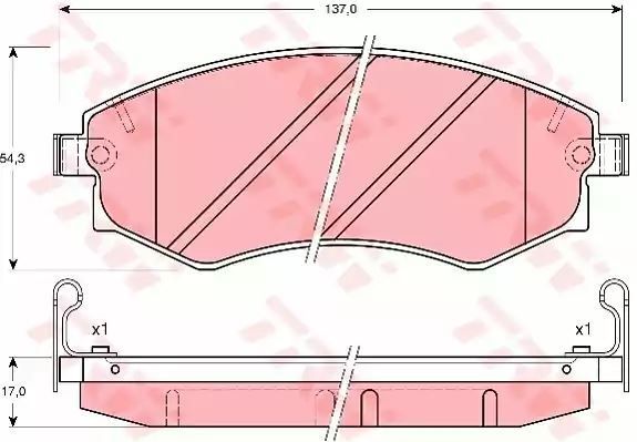 Klocki hamulcowe przód Hyundai LANTRA TRW GDB3169
