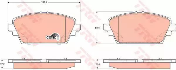 Klocki hamulcowe przód Nissan ALMERA TRW GDB3227
