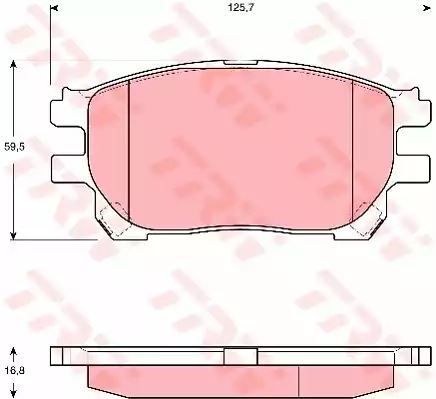 Klocki hamulcowe przód Toyota PREVIA TRW GDB3414