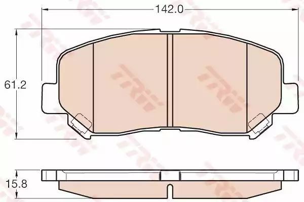 Klocki hamulcowe przód Mazda CX-5 11- TRW GDB3562