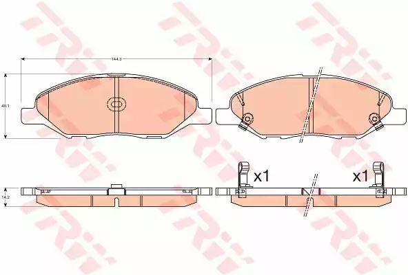 Klocki hamulcowe przód Nissan TIIDA 07- TRW GDB3577