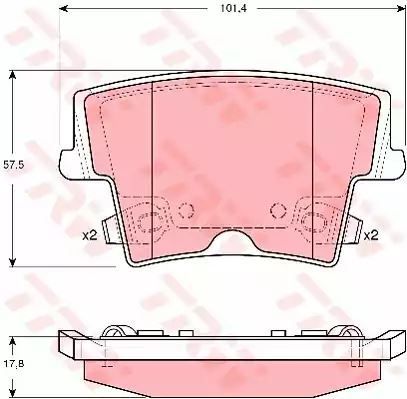 Klocki hamulcowe tył Chrysler 300C TRW GDB4135