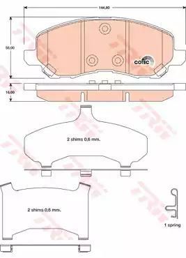 Klocki hamulcowe przód Jeep COMPASS 06- TRW GDB4142