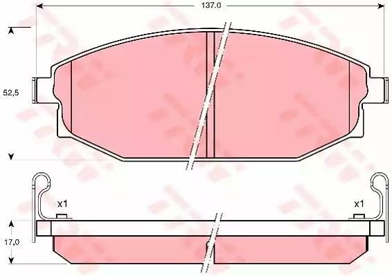 Klocki hamulcowe przód Hyundai GALLOPE TRW GDB3232