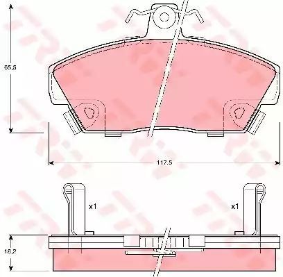 Klocki hamulcowe przód Rover 400 TRW GDB497