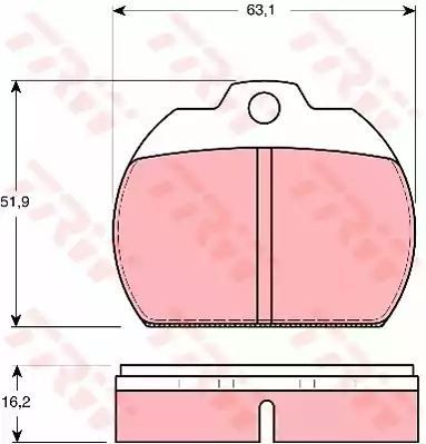 Klocki hamulcowe Audi TRW GDB591