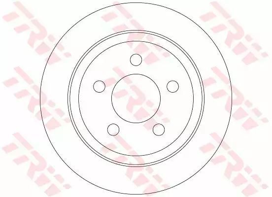 Tarcza hamulcowa tył Jeep CHEROKEE 01-08 TRW DF6386