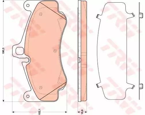 Klocki hamulcowe przód Porsche 911 06-12 TRW GDB1817