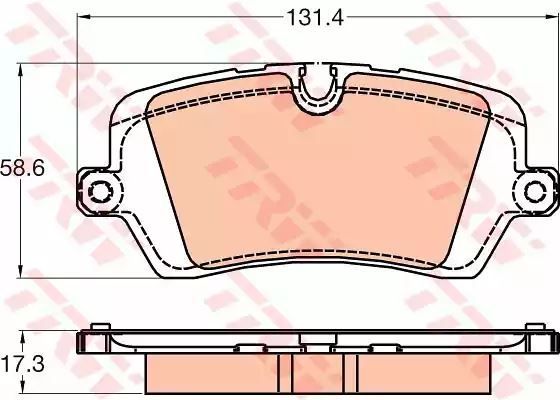 Klocki hamulcowe tył Land Rover RANGE ROVER 11- TRW GDB2029
