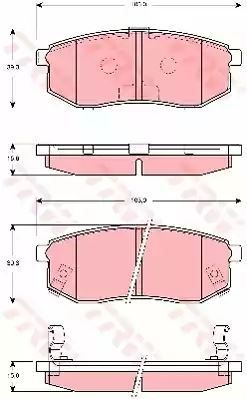 Klocki hamulcowe tył Hyundai SANTANO TRW GDB3260