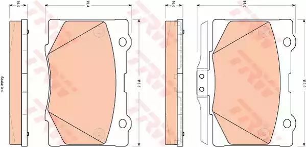 Klocki hamulcowe przód Honda LEGEND 3,5 V6 07- TRW GDB3498