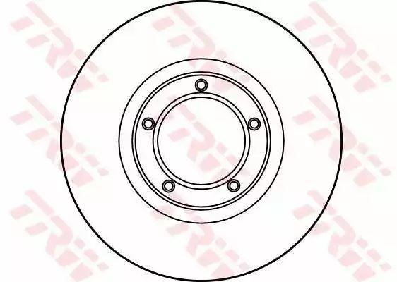 Tarcza hamulcowa przód Ford TRANSIT 91-00 254X24,2 5 OTWORÓW TRW DF1622