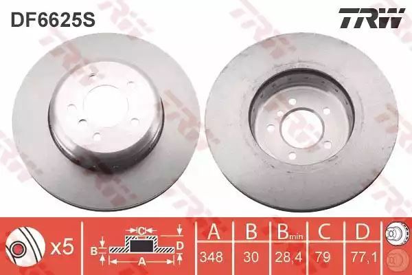 Tarcza hamulcowa przód BMW E60 61 TRW DF6625S