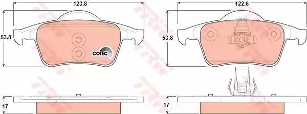 Klocki hamulcowe tył Volvo S60 S80 TRW GDB1389