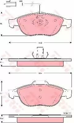 Klocki hamulcowe przód Alfa Romeo 156 97- TRW GDB1441