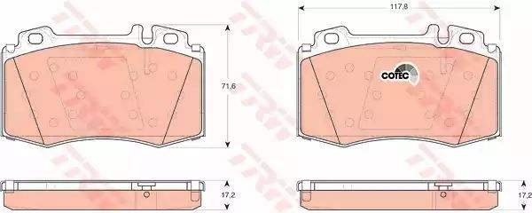 Klocki hamulcowe przód Mercedes W163 280-600 TRW GDB1454
