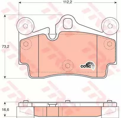Klocki hamulcowe VW Porsche T. TOUAREG CAYENNE TRW GDB1653