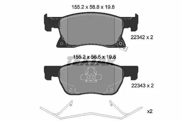Klocki hamulcowe przód Opel ASTRA K 1,0-1,6 15- koła 15