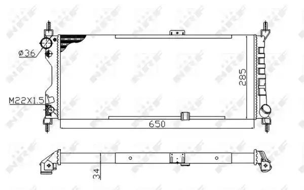 CHŁODNICA OPEL CORSA 1,5D/TD/1 NRF 507522A