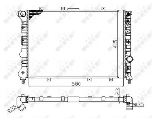 Chłodnica Alfa Romeo 156 97- NRF 58202A