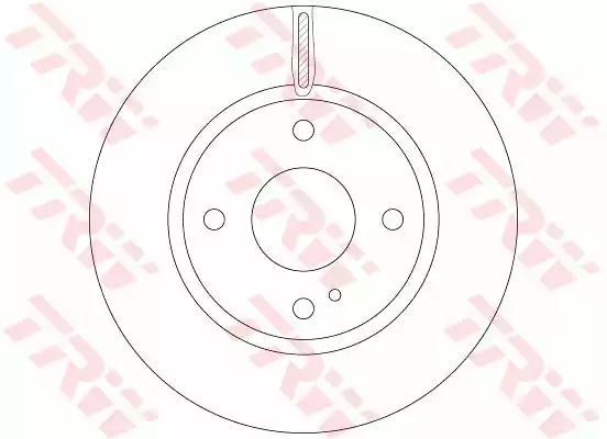Tarcza hamulcowa przód Ford FIESTA VI 08- TRW DF6399